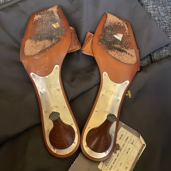 Authentic Fendi Leather Sandals - Picture 15 of 16